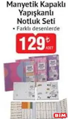 STUDİ MANYETİK KAPAKLI YAPIŞKANLI NOTLUK SETİ
